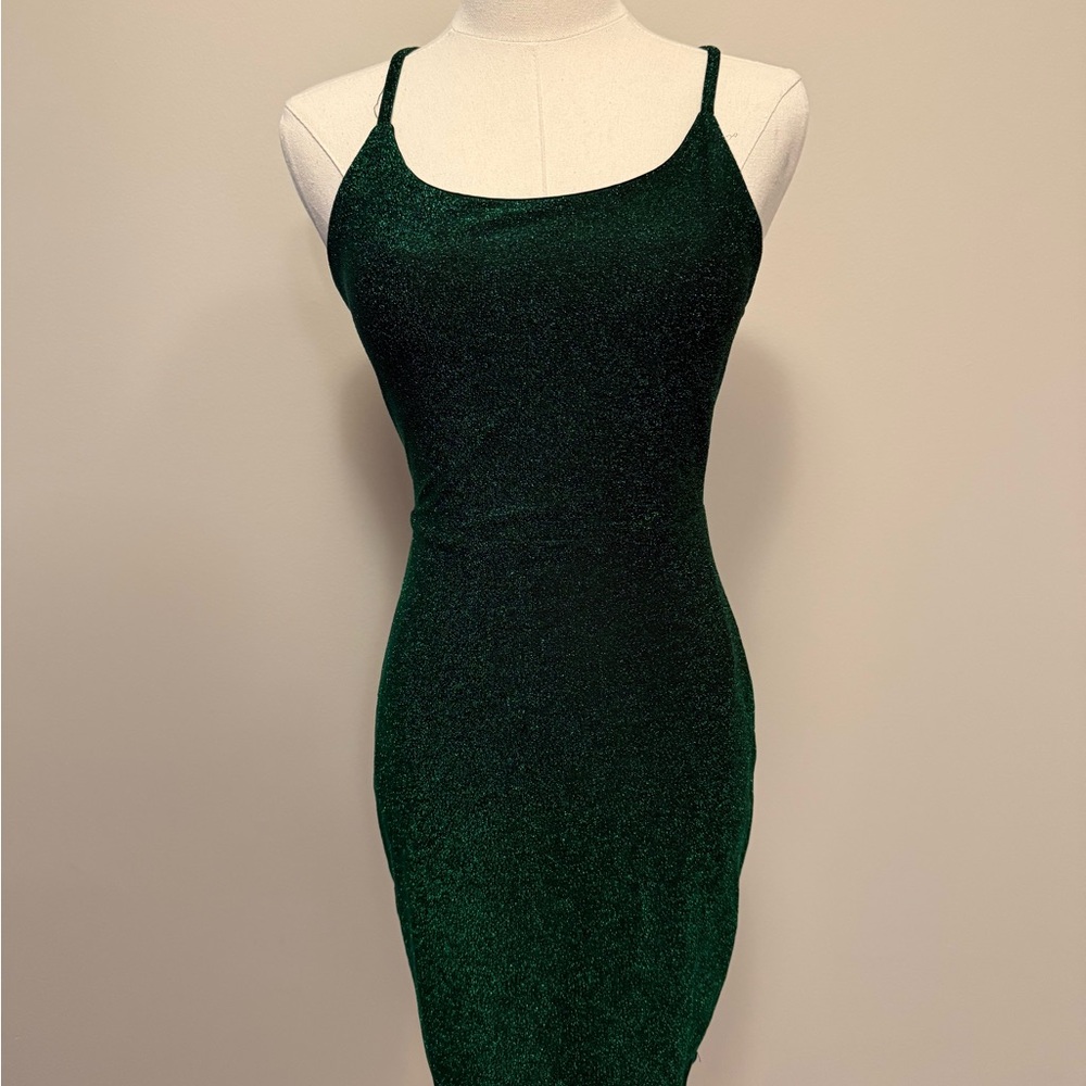 Elegant Green Sleeveless Dress